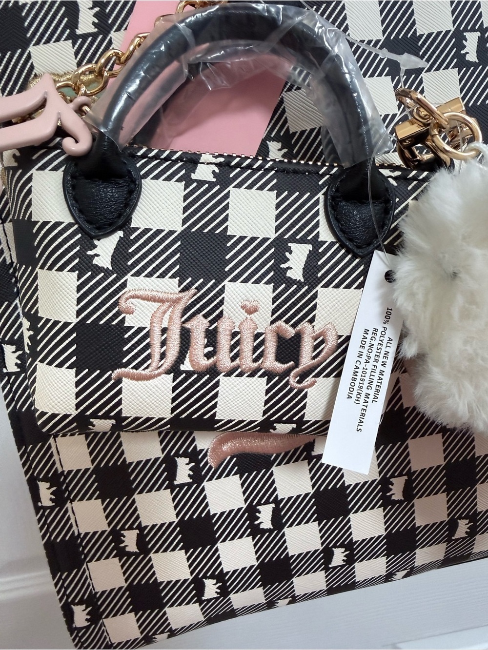 NWT Juicy Couture Study in Style W/ Scottie Tote in Liquorice - Picture 3 of 7